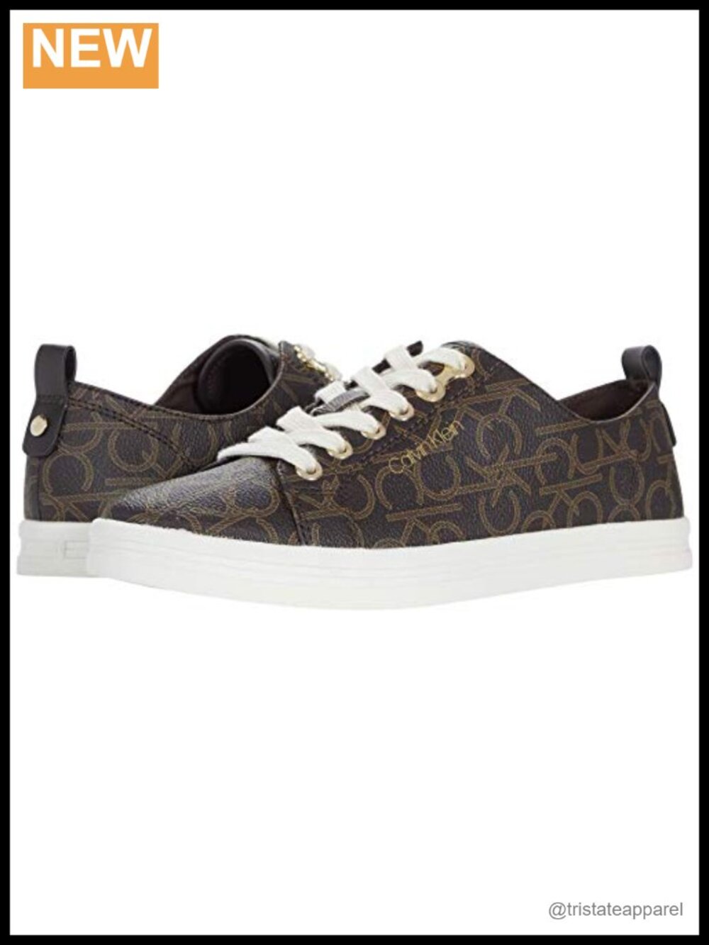 Michaela Canvas Lace-Up Fashion Sneakers Monogrammed Casual